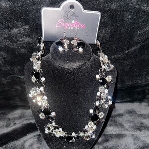 Paparazzi Signature Black and Silver Necklace